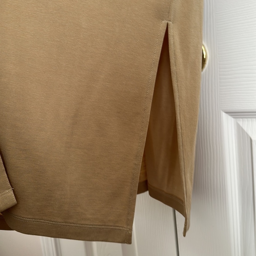 Banana Republic Tan Button-Front Midi Polo Shirt Dress Alegre - Picture 9 of 11